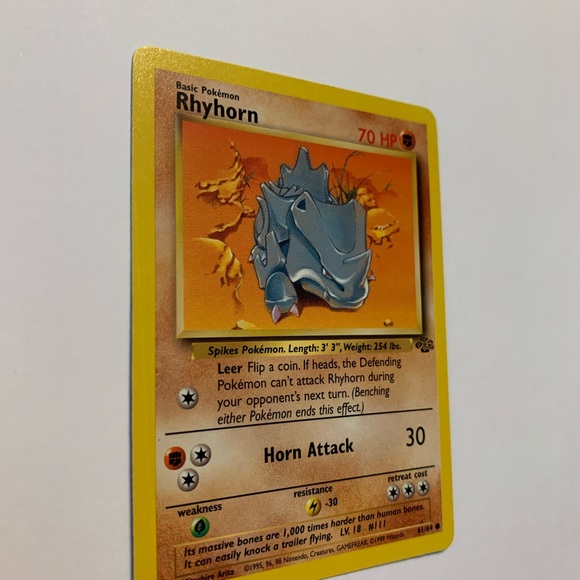 Y2K Rhyhorn Pokémon card 🔴 - Picture 3 of 7